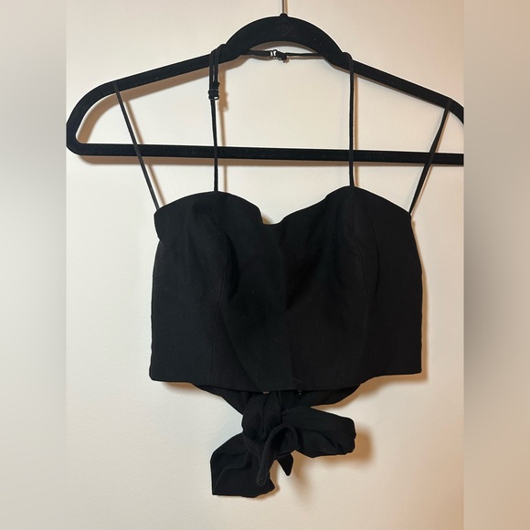 Zara Linen Blend Tied Top - Picture 2 of 4